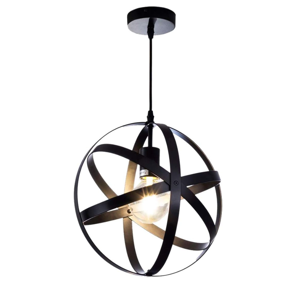 Black Industrial Ceiling Lights | Ceiling Light | Ceiling Light Fitting Round Pendant Lighting Ceiling | Retro Chandeliers Ceiling Light E27 Bulb For Living Room Hallway Kitchen Bedroom Lighting