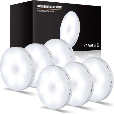 Rechargeable motion sensor night light with USB charging


