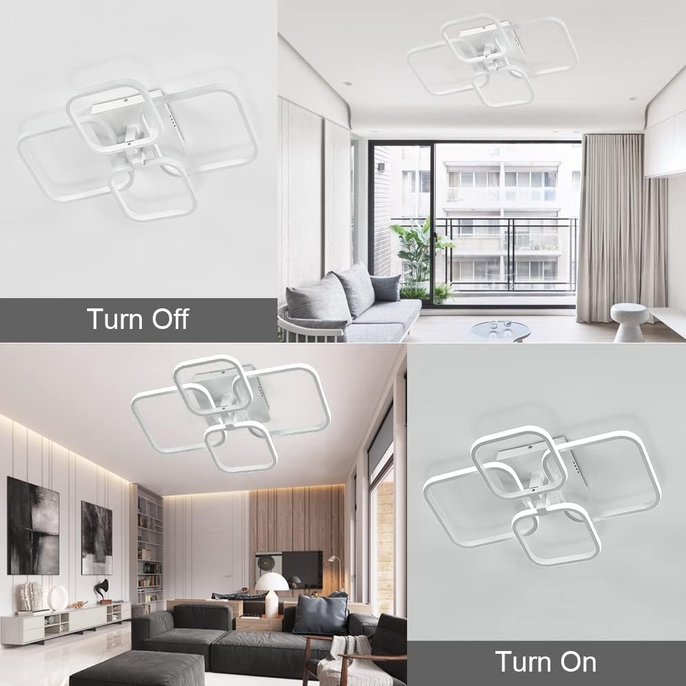 modern LED ceiling light 4 squares