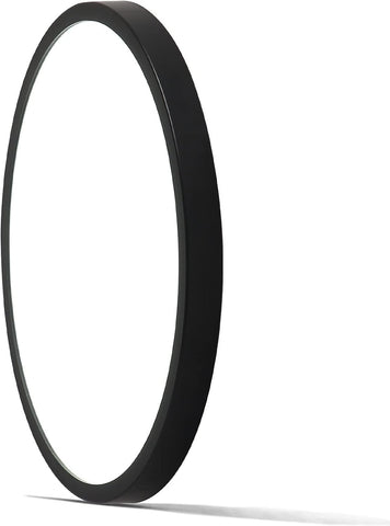 Sleek Black Round LED Ceiling Lamp for Kitchens & Bathrooms

