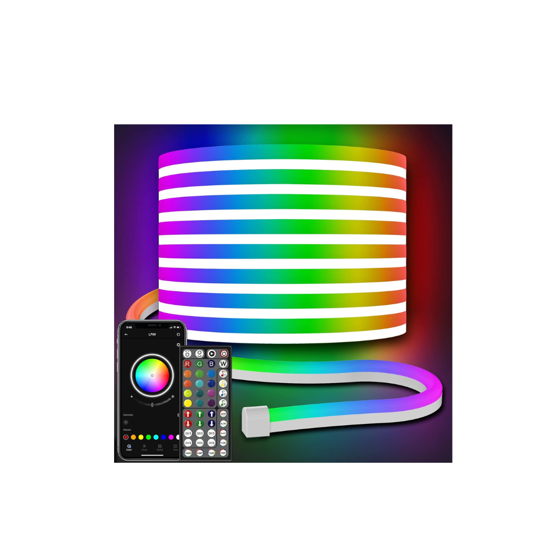 neon rope lights for gaming setup