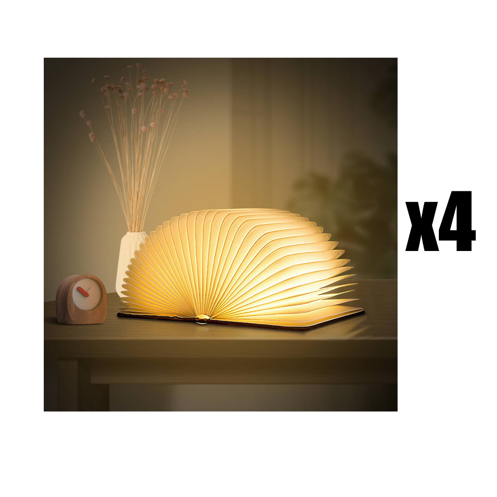 Wooden Folding Book Lamp, LED Book Light, Table/Desk Lamp for Home, Office & Room Decor, Bright Enough For Reading - thelights4u.com