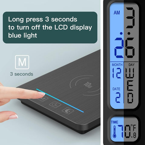 night light desk lamp with clock

