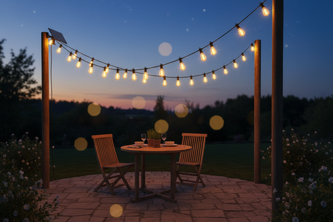 15M Long Festive Solar Lights IP65 Weatherproof
