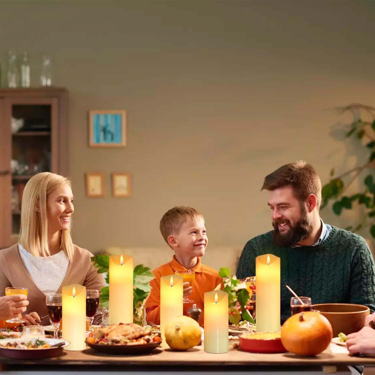 real wax flameless candles ivory