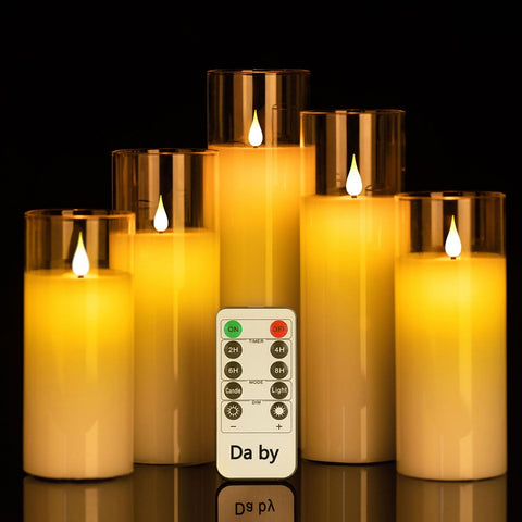 real wax flameless candles ivory white