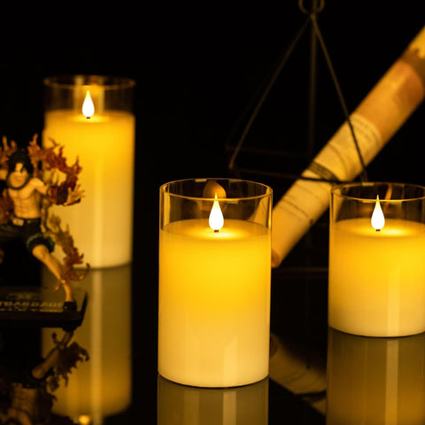 real wax led pillar candles