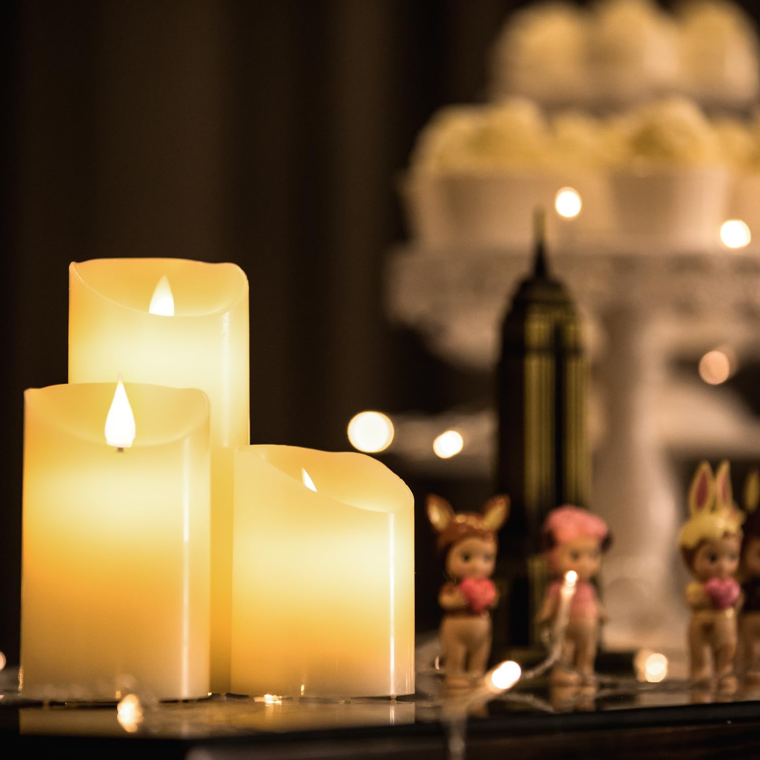 realistic flickering wick led candles