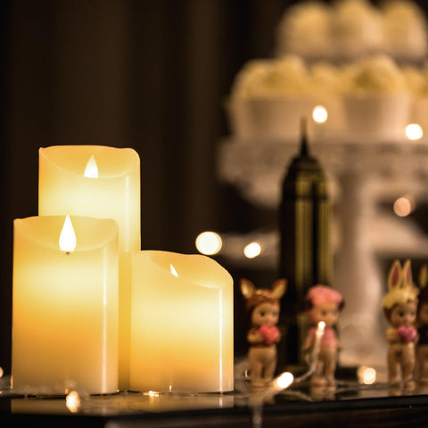 realistic flickering wick led candles