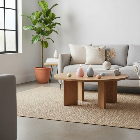 LED Wax Egg Candles Set of 2, Flameless Decorative Egg Candles for Easter Display