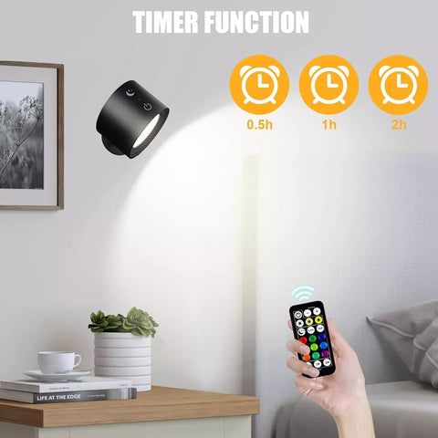 Compact LED Wall Lamp with Magnetic Base Design

