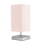 Chrome Square Touch Table Lamp enhancing contemporary décor.​

