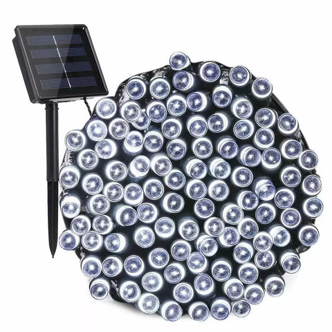 Warm white LED fairy lights with solar power

