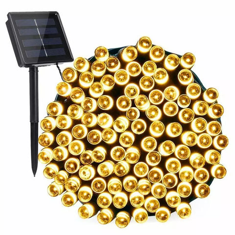Warm white LED fairy lights with solar power

