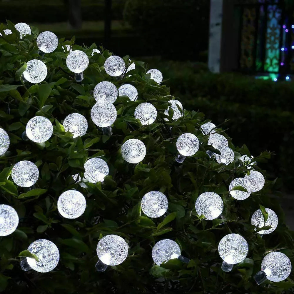 LED Ball Solar Light Party Fairy Outdoor Retro Ball String Lights Patio Garden