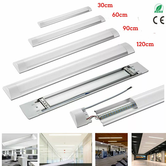 1-5FT LED Strip Light Batten Tube Light Office Shop Garage Ceiling Lamp Daylight