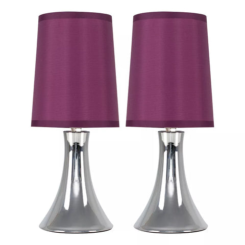 Lamp in different color options: Grey, Purple, and Teal.​
