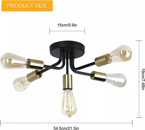 Flush Mount Chandelier for UK Bedrooms

