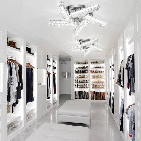 Decorative Crystal LED Ceiling Light for UK Homes


