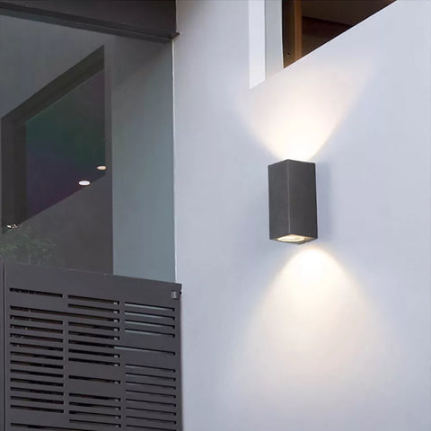 Side view showing sleek modern design of Alpha Lights PVC Wall Light

