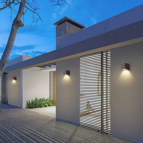 Alpha Lights PVC Wall Light demonstrating IP65 waterproof performance in rain

