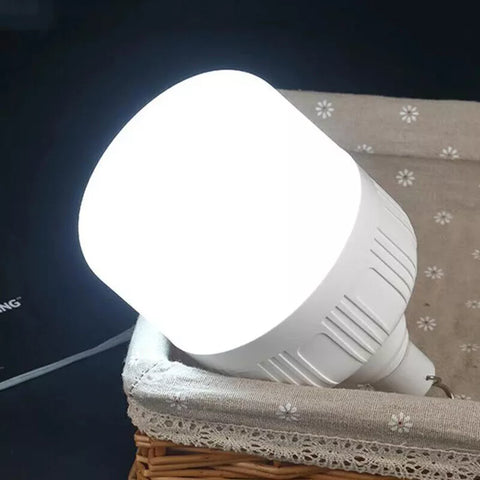 Side view of LED lantern during use

