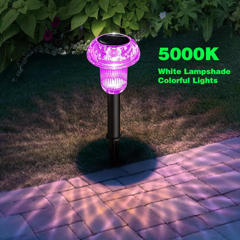 Solar Stake Lights LED Outdoor Garden Pathway Lamp Black Waterproof