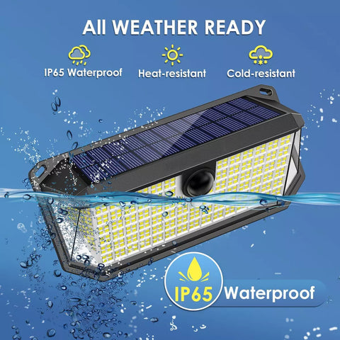 Super Bright Solar LED PIR Motion Sensor Wall Light Black Outdoor