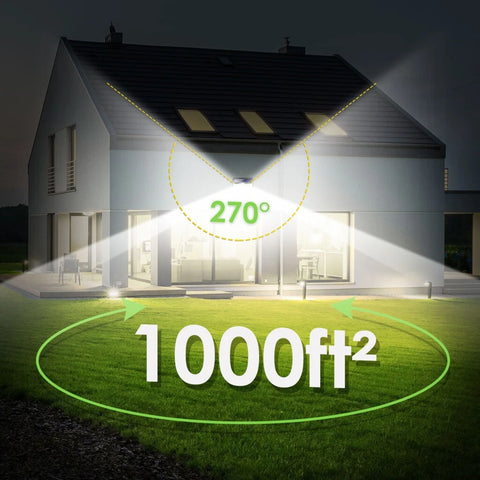 Super Bright Black Solar LED Motion Sensor Wall Light Outdoor