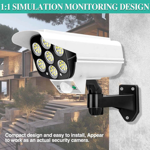 77 LED Black Solar PIR Motion Sensor Wall Light Outdoor Garden Security Lamp