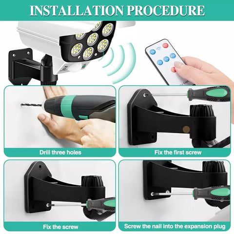 77 LED Black Solar PIR Motion Sensor Wall Light Outdoor Garden Security Lamp
