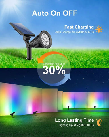 Solar LED Garden Spot Light Outdoor Waterproof Landscape Path Lamp