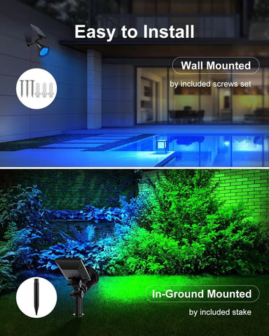 Solar LED Garden Spot Light Outdoor Waterproof Landscape Path Lamp