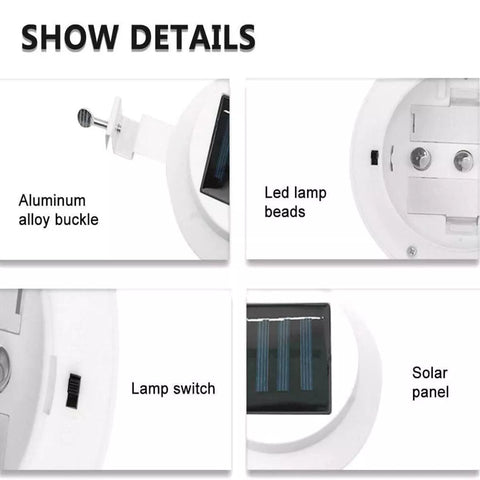 LED Solar Powered Gutter Lights Outdoor Waterproof Wall Lamp