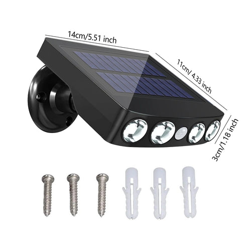 Solar Powered Motion Sensor Wall Light Black – Outdoor Garden Security Lamp