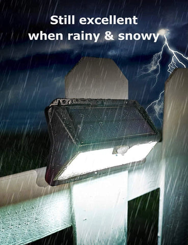 2Pack Black Solar Sensor LED Flood Lights Outdoor Waterproof Security Lamp