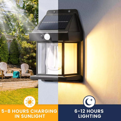 Solar Wall Lantern LED Motion Sensor Outdoor Garden Light