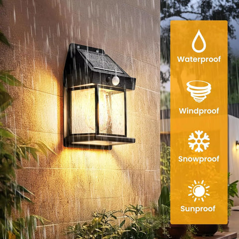 Solar Wall Lantern LED Motion Sensor Outdoor Garden Light