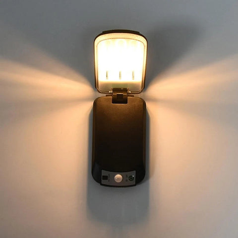Foldable Solar Motion Sensor Wall Light Waterproof Outdoor Garden Lamp