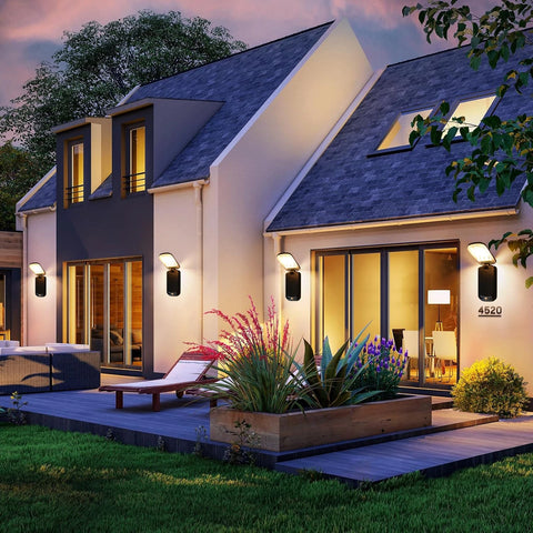 Foldable Solar Motion Sensor Wall Light Waterproof Outdoor Garden Lamp