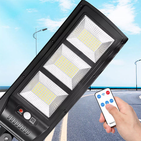 Claoner Black Outdoor Solar Street Light 8000LM Motion Sensor LED