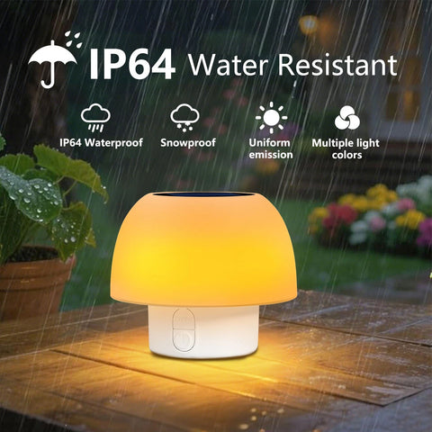 Solar LED Table Lamp White – 4 Modes Dimmable RGB Waterproof Light