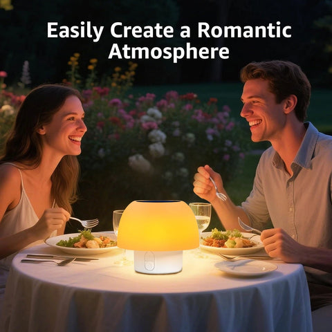 Solar LED Table Lamp White – 4 Modes Dimmable RGB Waterproof Light