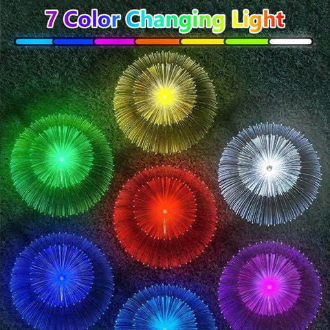 2/4 Solar Jellyfish Lights Color Changing Outdoor Patio Lawn White