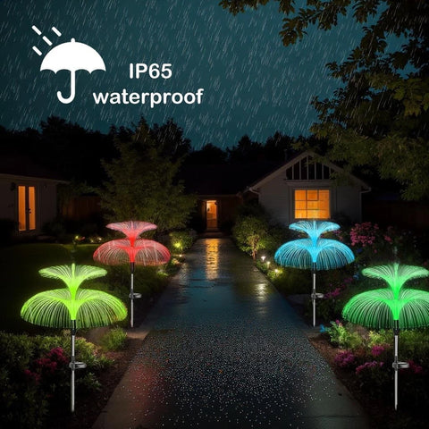 2/4 Solar Jellyfish Lights Color Changing Outdoor Patio Lawn White