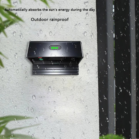 Solar Powered Fence Wall Lights Outdoor Garden Decor 8 Modes LED Waterproof