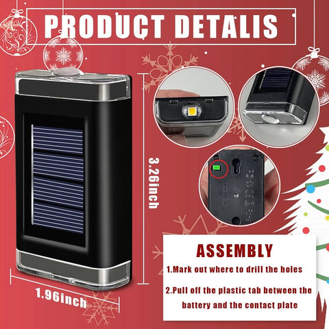 Colourful Solar Powered Black LED Wall Garden Lights 1-8PCS