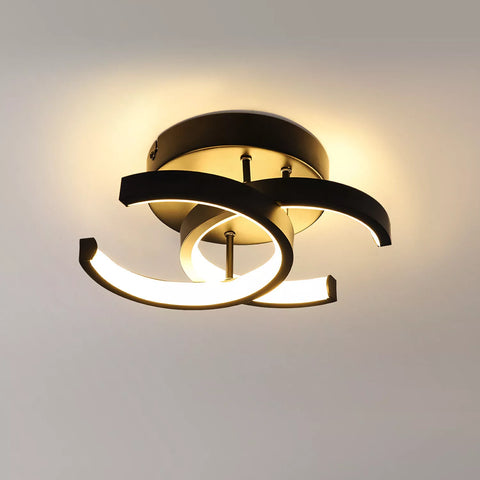 Versatile dimmable LED ceiling light in black UK


