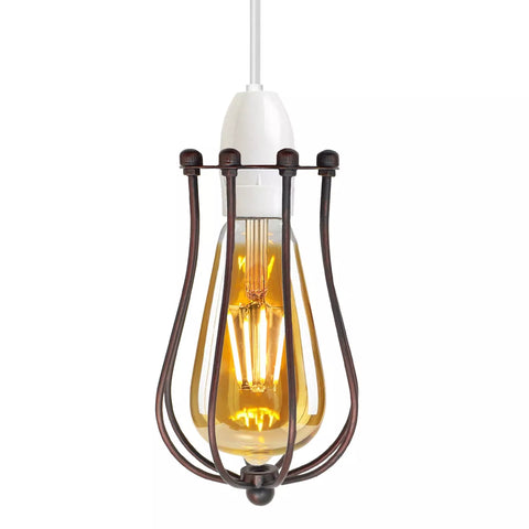 Vintage Ceiling Lightshade Metal Wire Cage Easy Fit Lampshade Hanging Lamp Shade