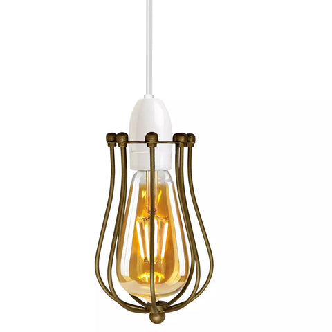 Vintage Ceiling Lightshade Metal Wire Cage Easy Fit Lampshade Hanging Lamp Shade